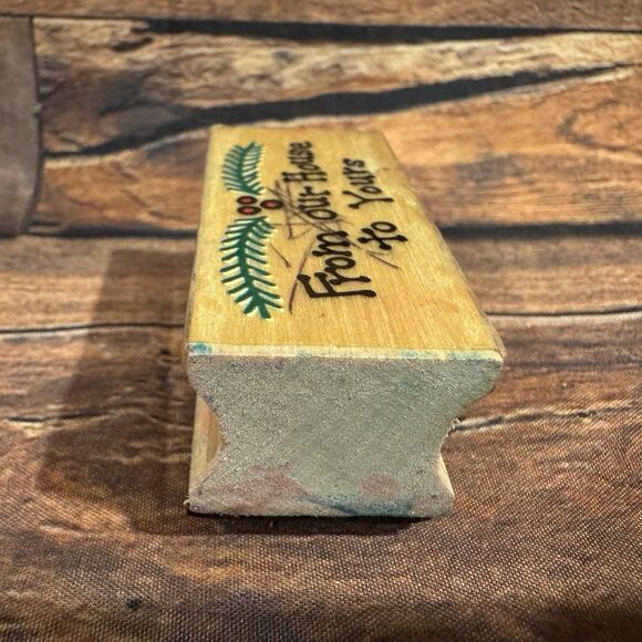 From Our House To Yours Rubber Stamp Wooden Mounted Christmas Crafts Scrapbooks - Picture 4 of 9